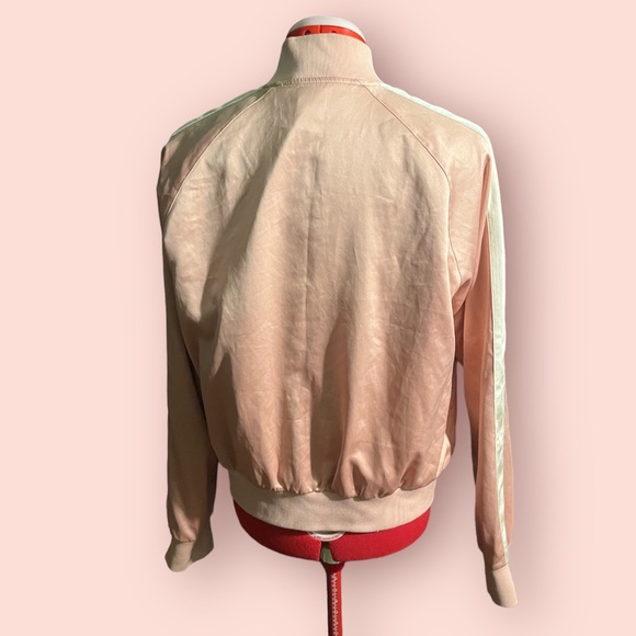 Puma Y2K Powder Pink and White Zip Up Bomber Track Jacket Size Large - Picture 2 of 4